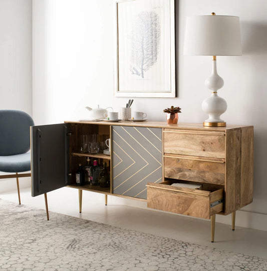 Knox Solid Mango Wood Sideboard Furniture -  in Jaipur by Woodshilp