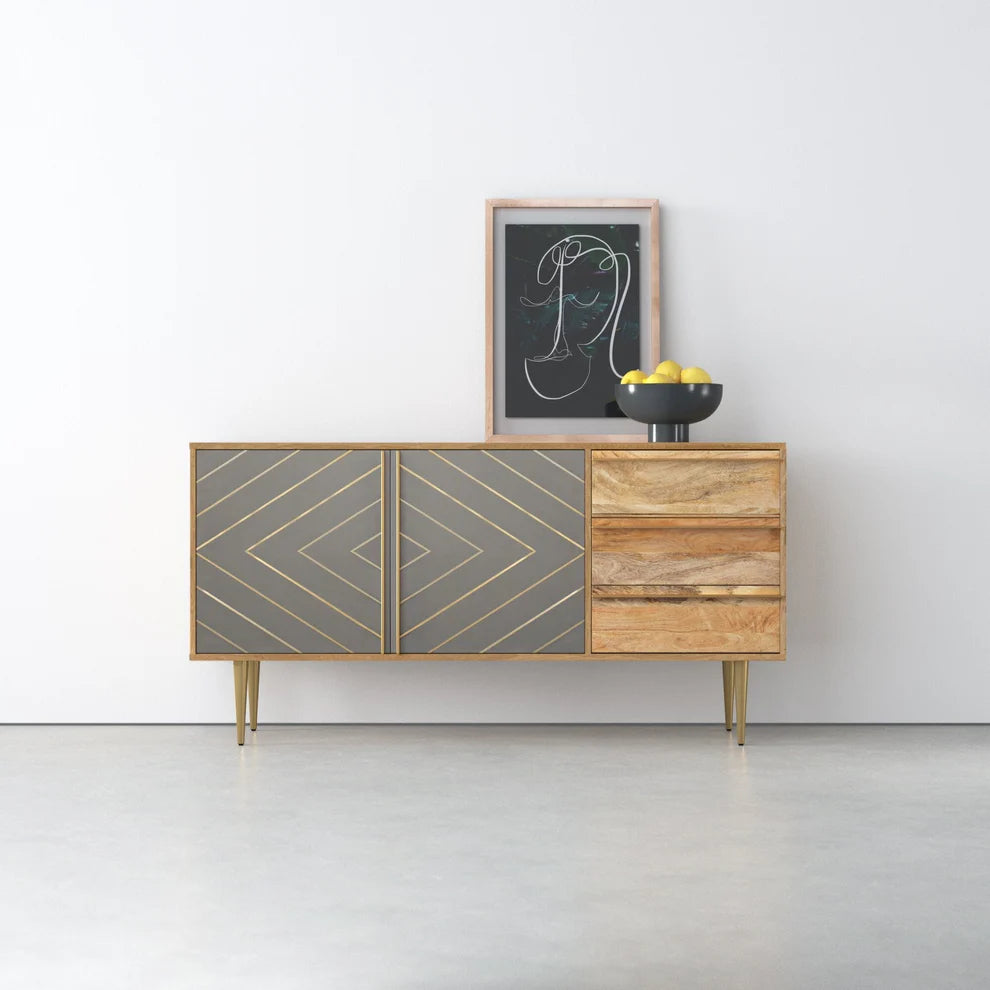 Knox Solid Mango Wood Sideboard Furniture