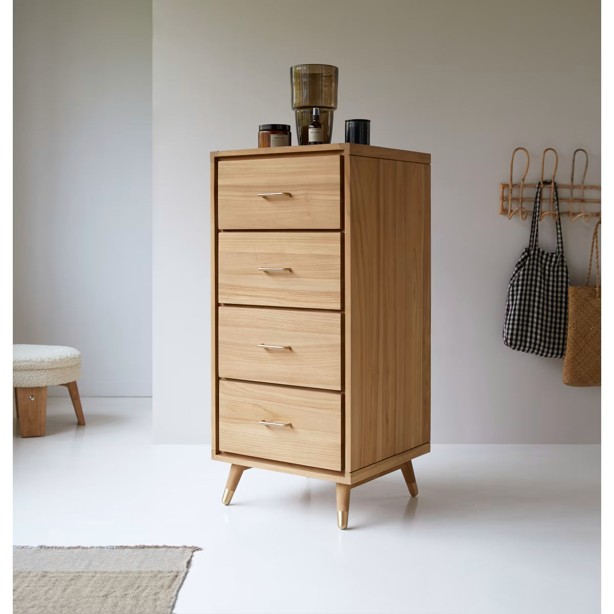 Kort Small chest of drawers in solid teak by Woodshilp