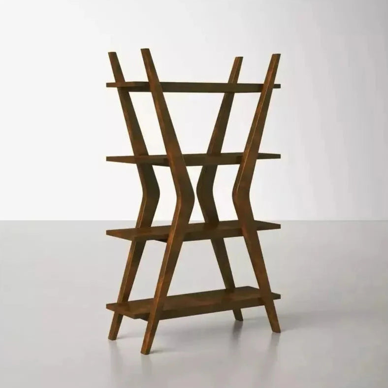 Lotus Solid Wood Bookshelf by Woodshilp