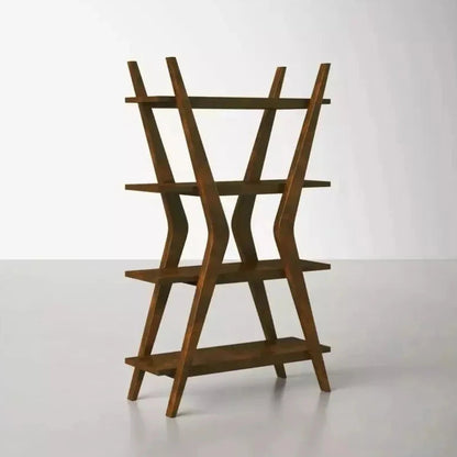 Lotus Solid Wood Bookshelf by Woodshilp