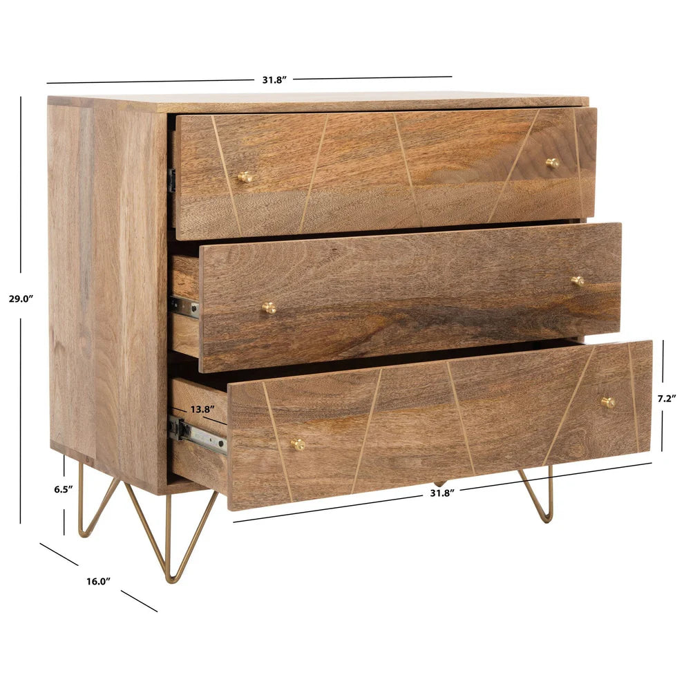 Luka 3 Drawer Standard Dresser Chest Furniture