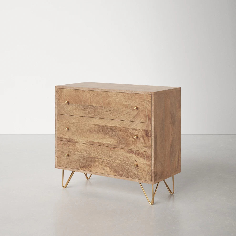 Luka 3 Drawer Standard Dresser Chest Furniture