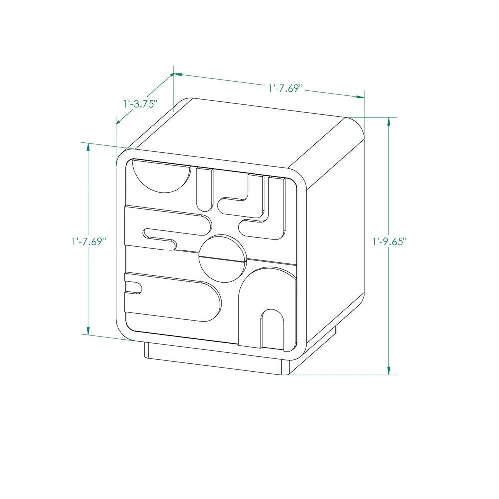 Masai Bedside Table by woodshilp furniture