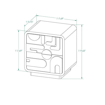 Masai Bedside Table by woodshilp furniture