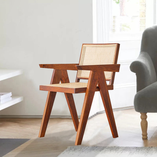 French Rattan Arm Chair -  in Jaipur by Woodshilp