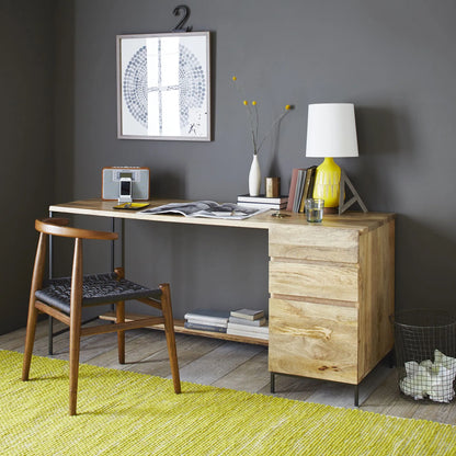 Modular Desk With File Cabinet by Woodshilp