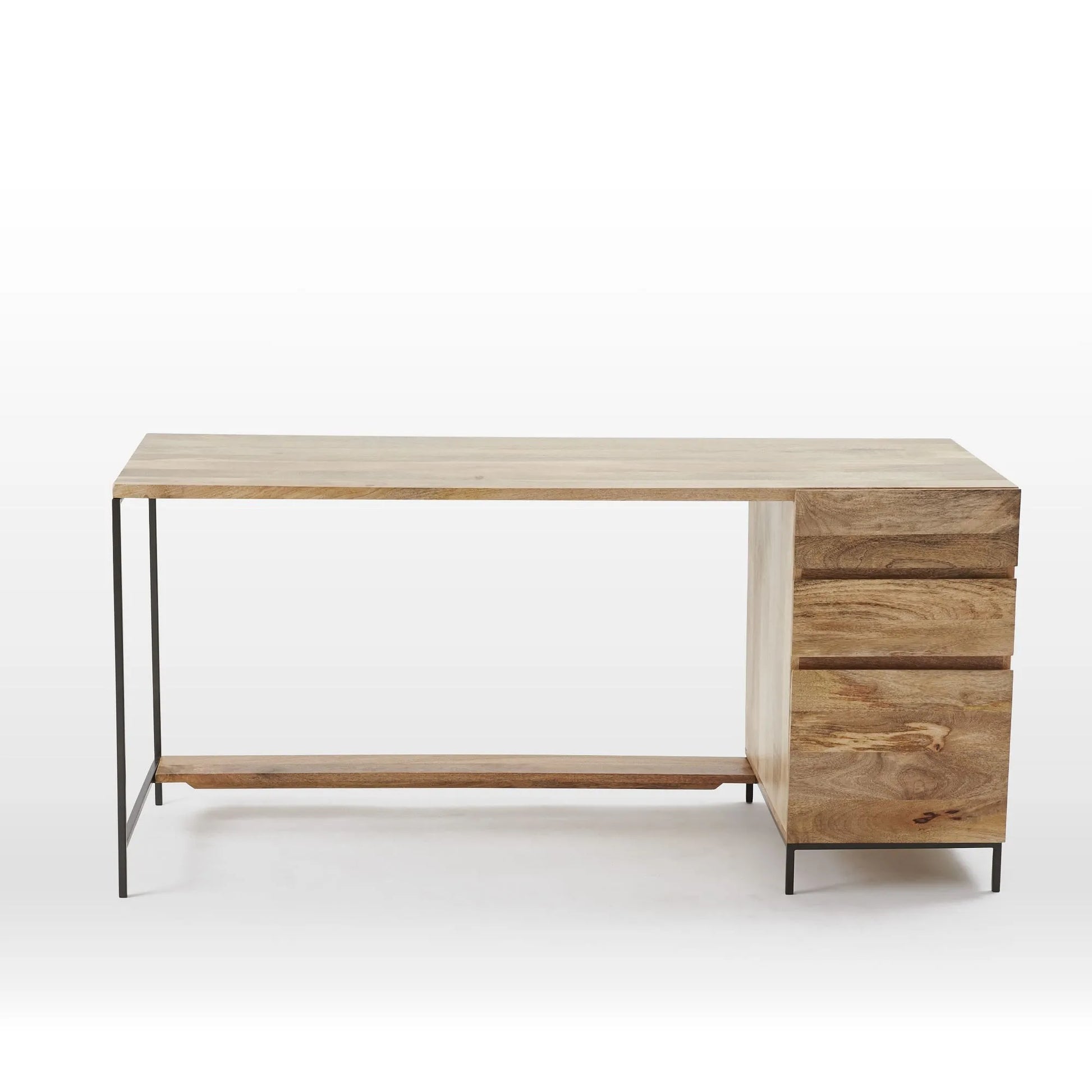 Modular Desk With File Cabinet by Woodshilp
