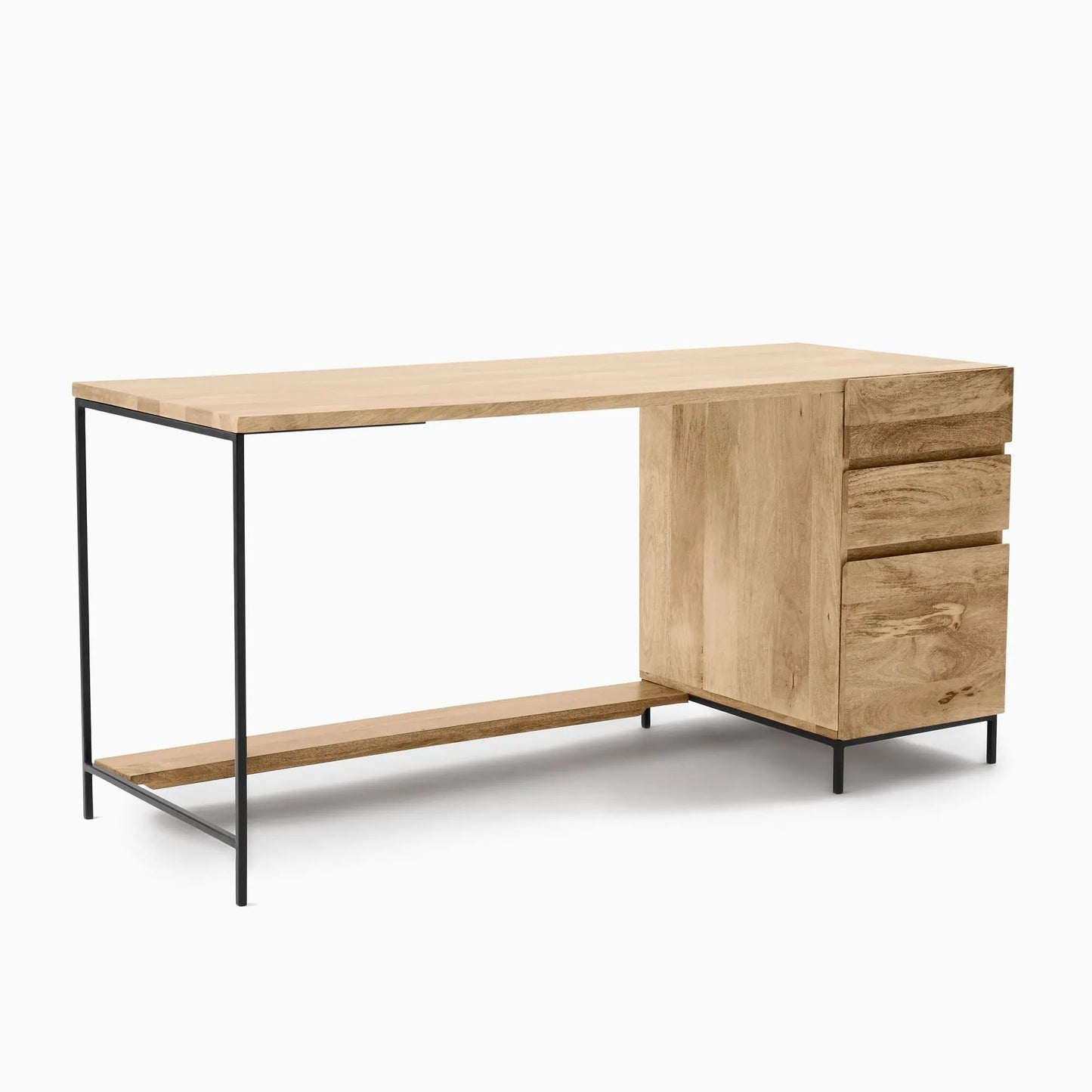 Modular Desk With File Cabinet by Woodshilp