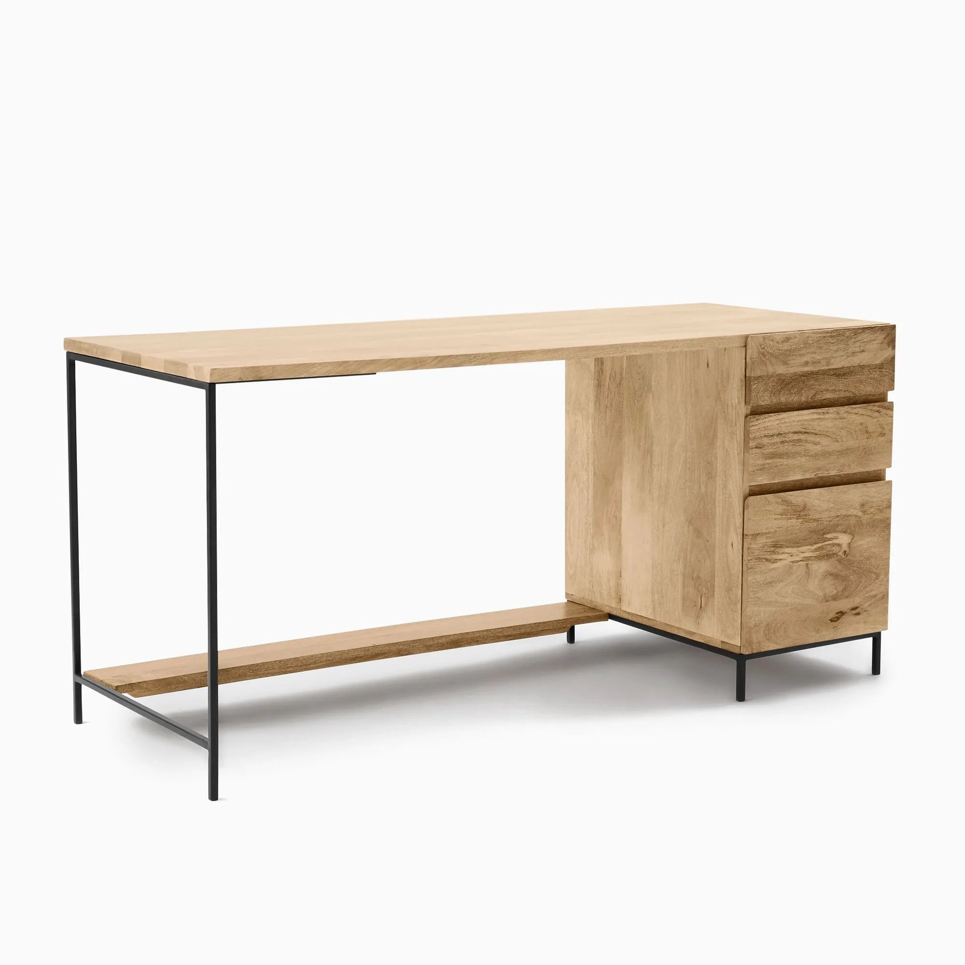 Modular Desk With File Cabinet by Woodshilp