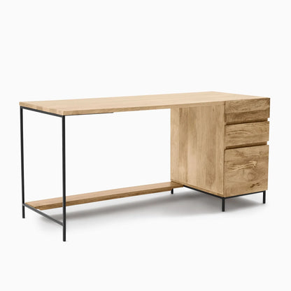 Modular Desk With File Cabinet by Woodshilp