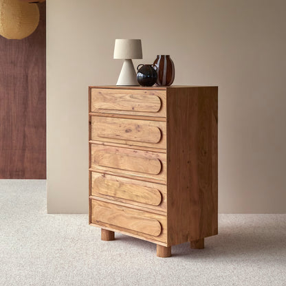 Olga Solid acacia chest of drawers  woodshilp furniture