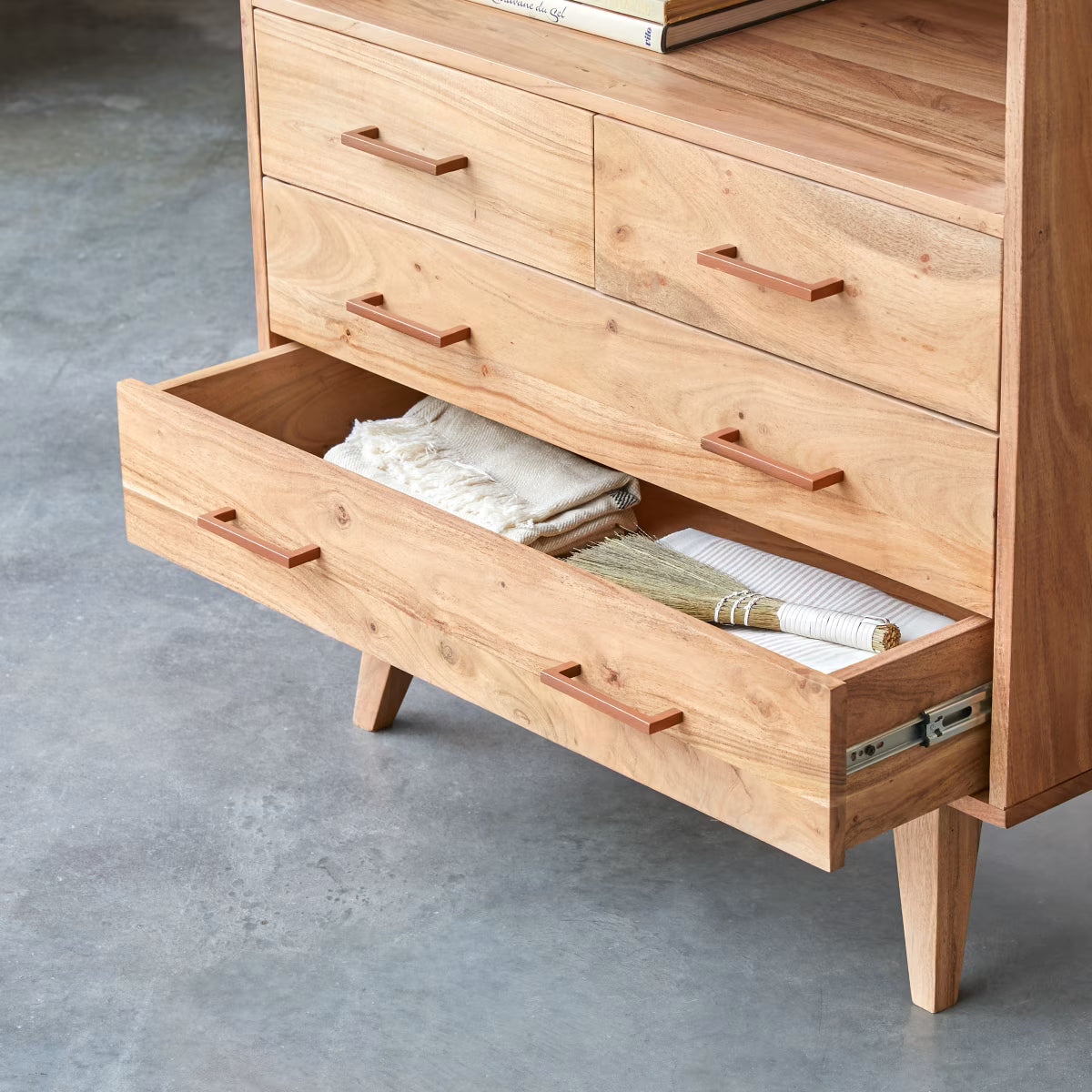 Oslo Solid acacia chest of drawers by Woodshilp