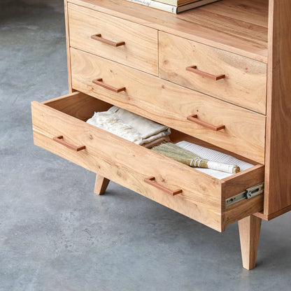 Oslo Solid acacia chest of drawers by Woodshilp