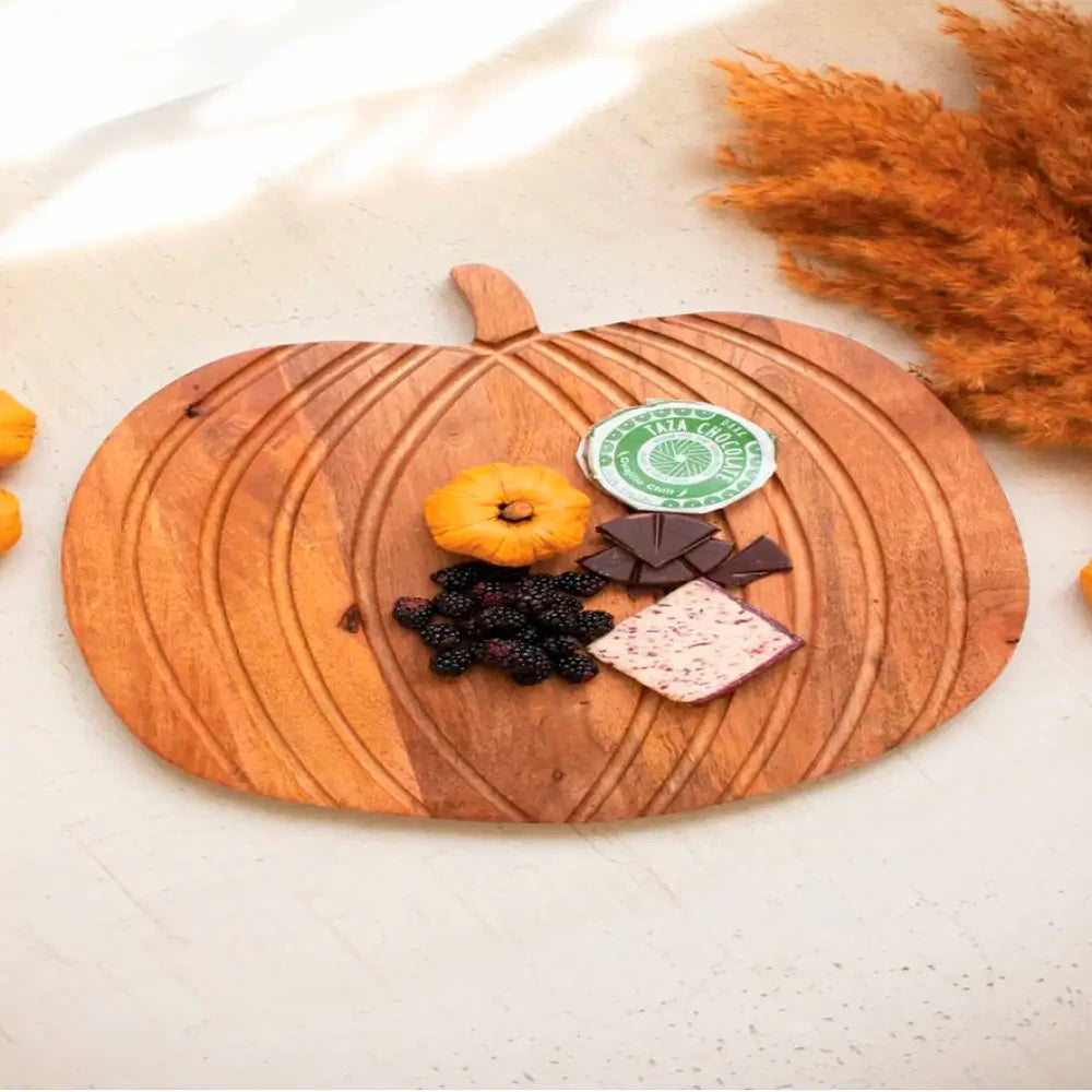 Pumpkin Hand Carved Tray by Woodshilp