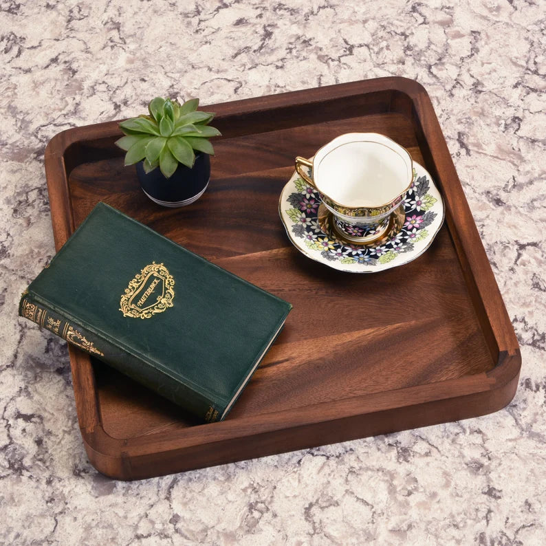 Rabat Wooden Serving Tray by Woodshilp