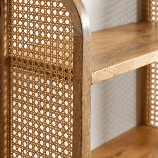 Rattan Mango Wood Wall Rack by Woodshilp