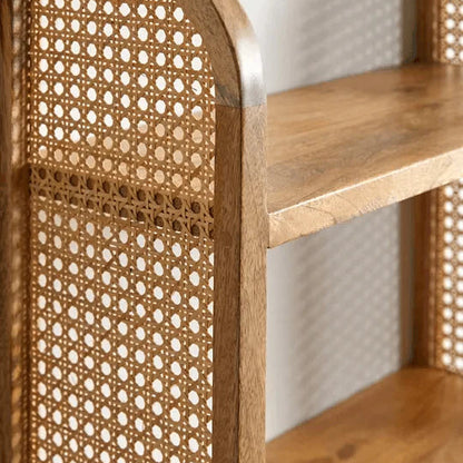 Rattan Mango Wood Wall Rack by Woodshilp
