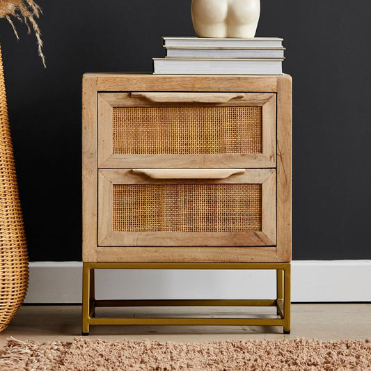 Rattan Webbed Side Table by woodshilp furniture -  in Jaipur by Woodshilp