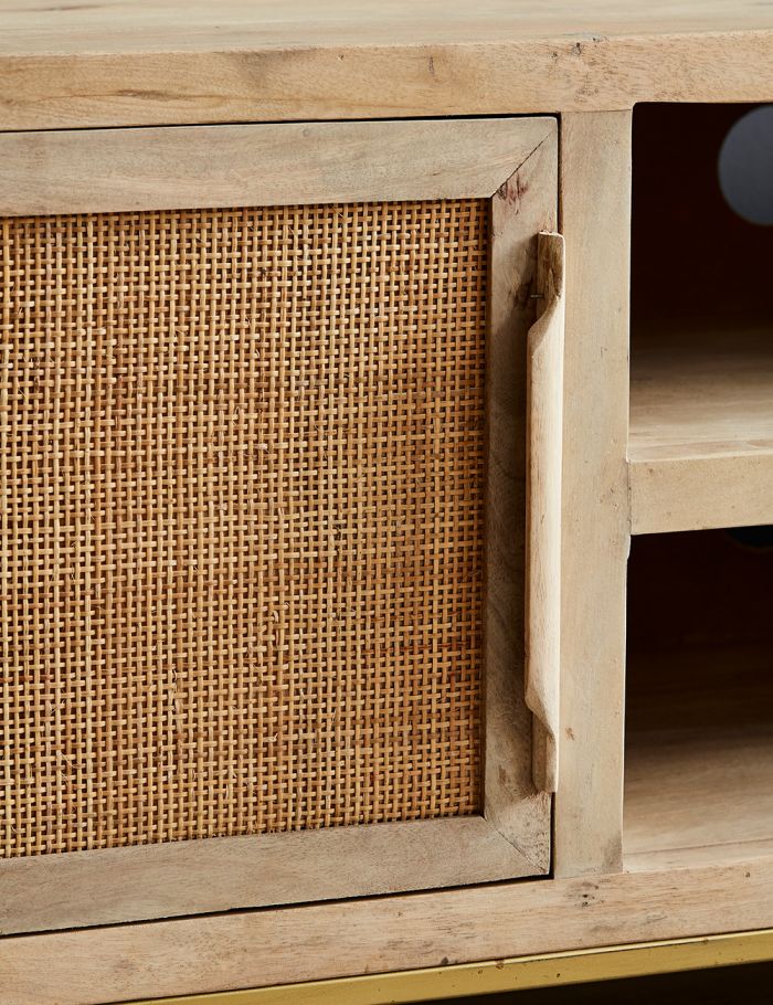 Rattan Webbed TV unit by Woodshilp