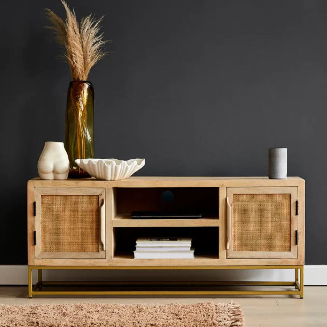 Rattan Webbed TV unit by Woodshilp