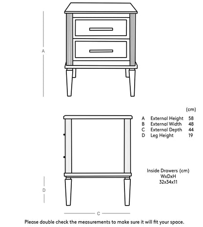 Raven Solid Wood Bed Side