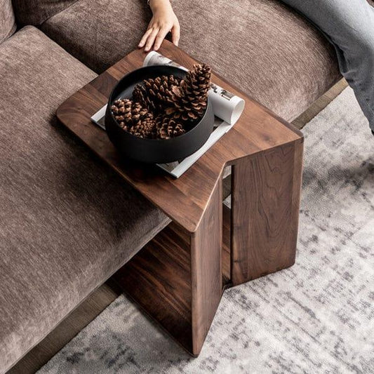 Romulus Sheesham Wood End Table by Woodshilp -  in Jaipur by Woodshilp