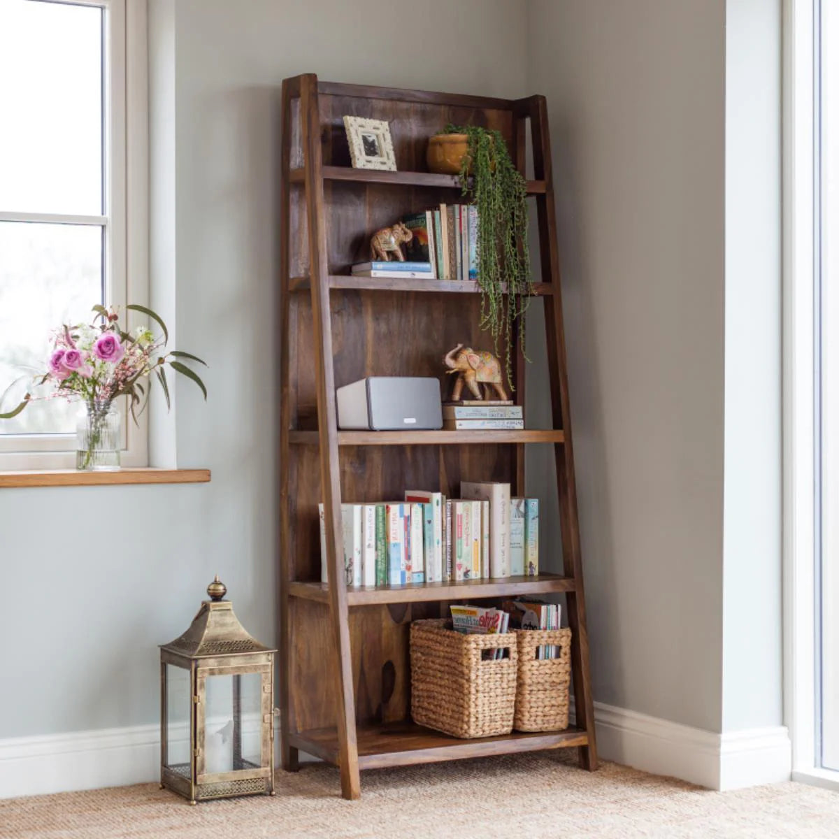 Rustic Vertical Book Rack by Woodshilp