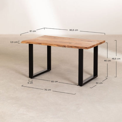 SAMI Live-Edge Wooden Coffee Table by Woodshilp