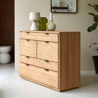 Senson Solid teak chest of drawers by Woodshilp