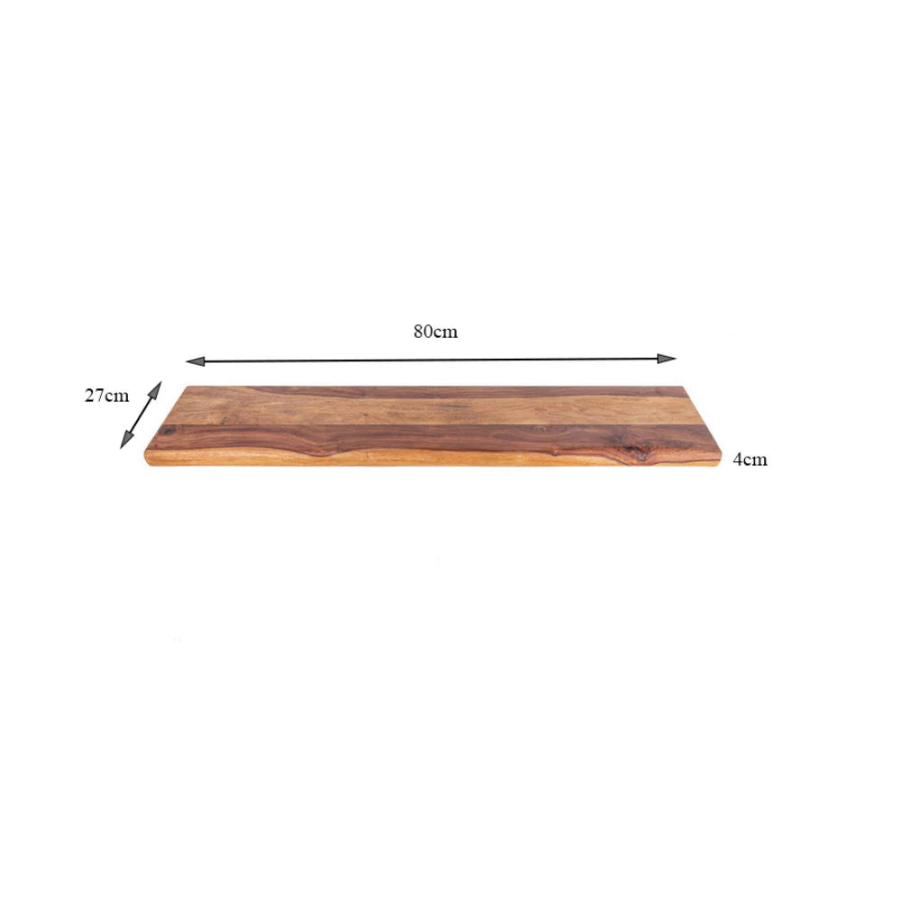 Sheesham Wood Floating Wall Shelf by Woodshilp