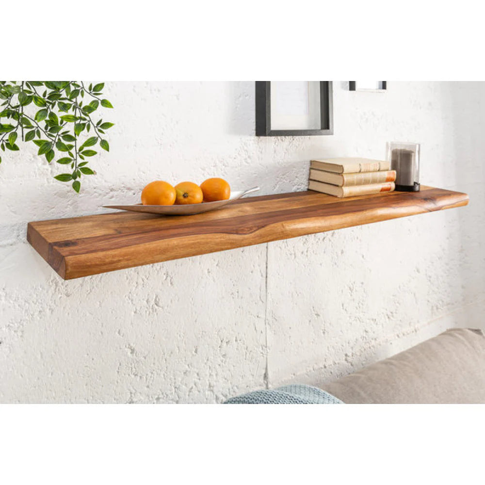 Sheesham Wood Floating Wall Shelf by Woodshilp