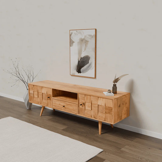 Solid Wood TV Cabinet by woodshilp furniture -  in Jaipur by Woodshilp