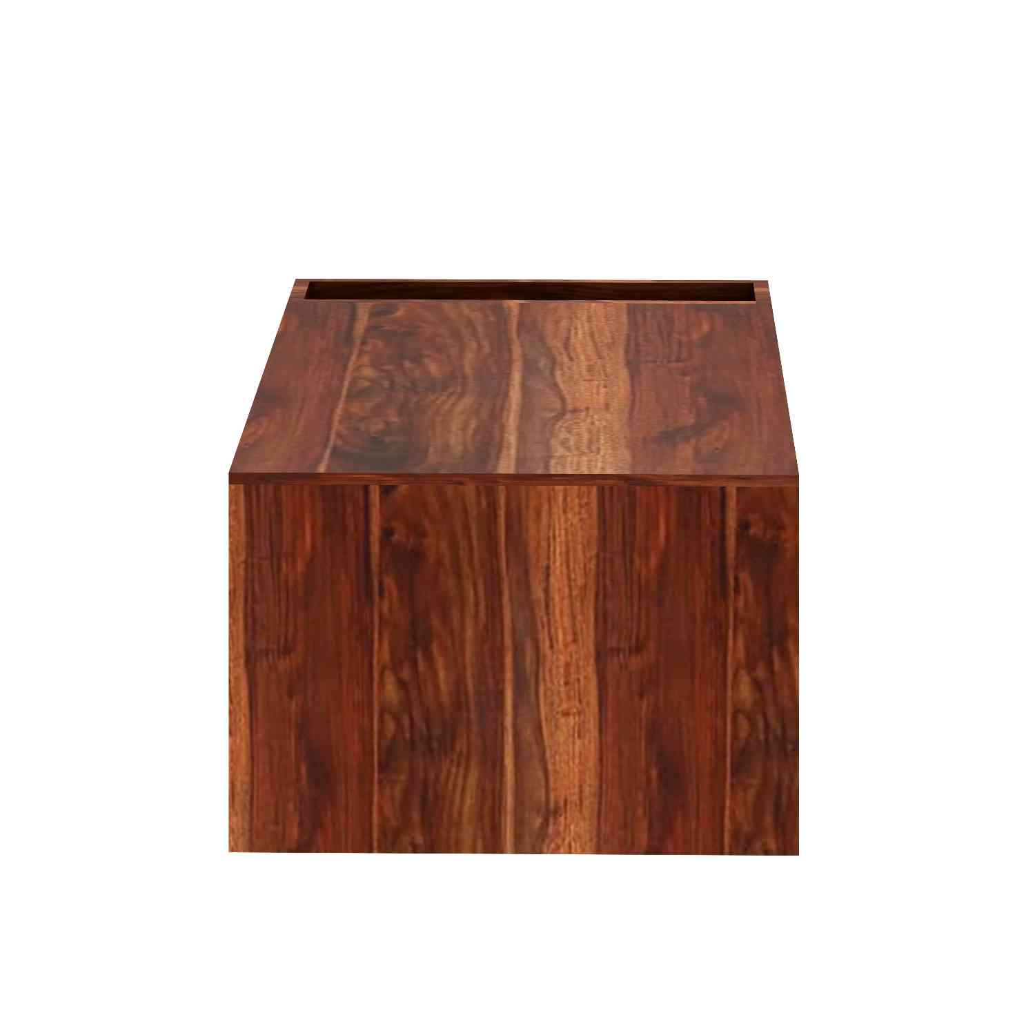 Maria Solid Sheesham Wood Coffee Table With Side Storage by woodshlp