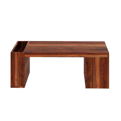 Maria Solid Sheesham Wood Coffee Table With Side Storage by woodshlp
