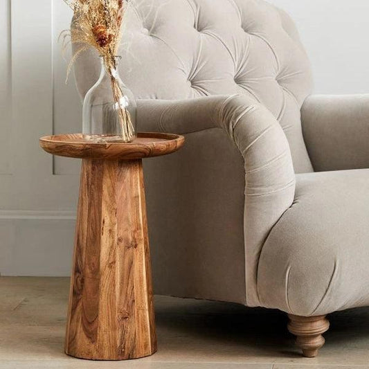 Tray Top Sheesham Wood End Table by Woodshilp -  in Jaipur by Woodshilp