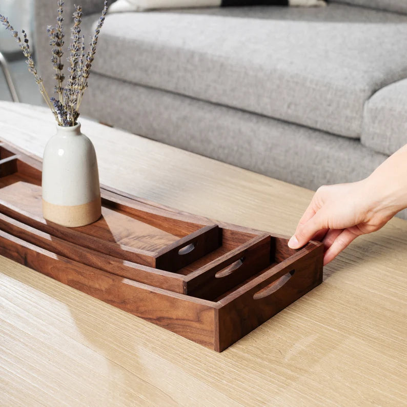 Trpoli Set of 3 Tray by Woodshilp