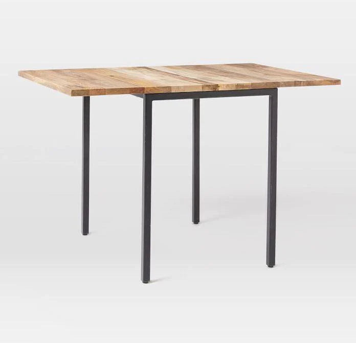 Wood & Metal Expandable Dining Table by Woodshilp