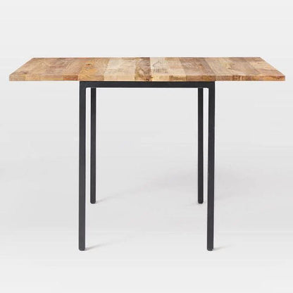Wood & Metal Expandable Dining Table by Woodshilp