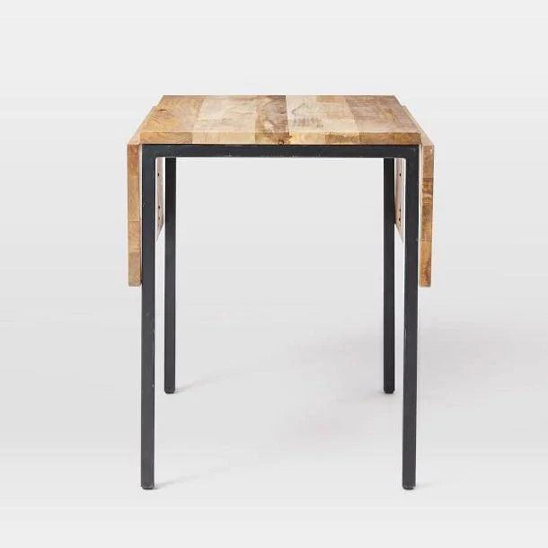 Wood & Metal Expandable Dining Table by Woodshilp