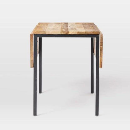 Wood & Metal Expandable Dining Table by Woodshilp