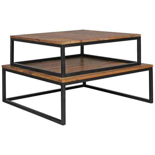 Wooden Nesting Coffee Table Set Of 2 by Woodshilp -  in Jaipur by Woodshilp