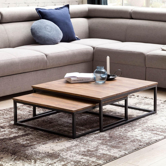 Wooden Nesting Coffee Table Set Of 2 by Woodshilp -  in Jaipur by Woodshilp