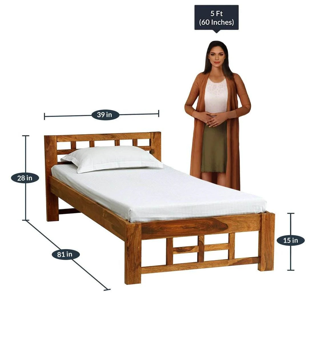 Wooden Queen Size Bed by woodshilp furniture