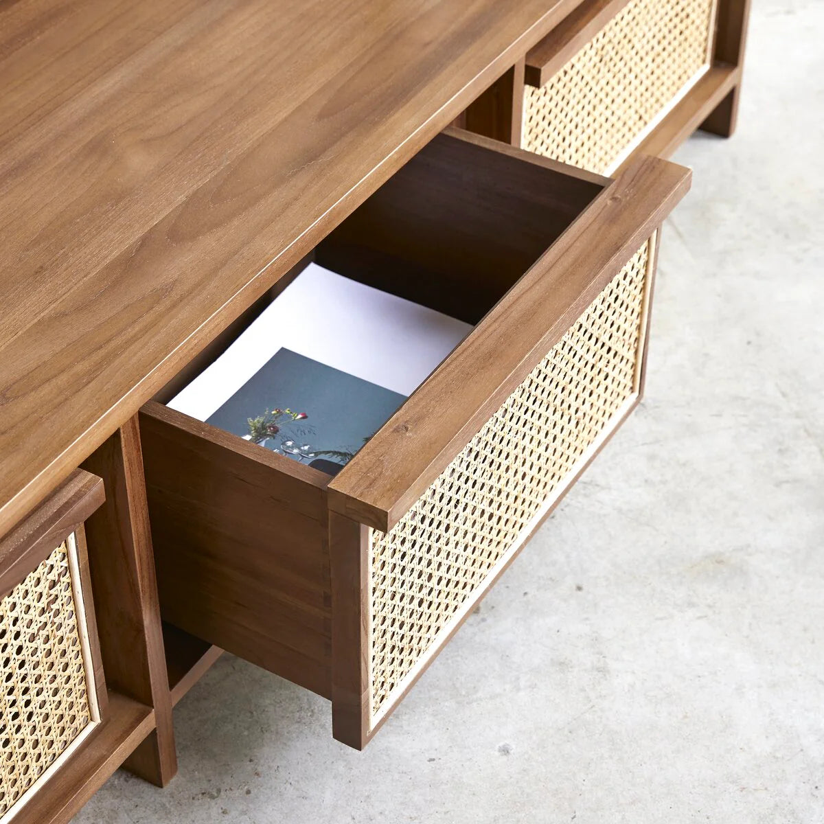 Yoko Rattan TV Unit by Woodship