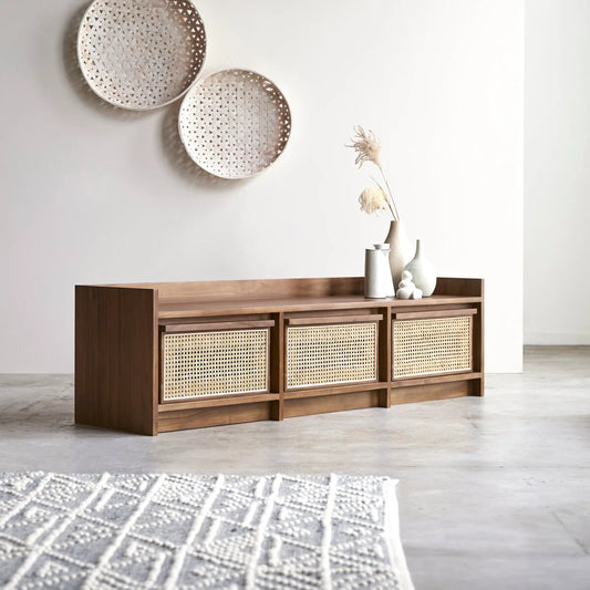 Yoko Rattan TV Unit by Woodship -  in Jaipur by Woodshilp