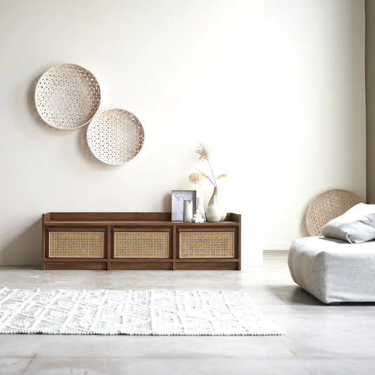 Yoko Rattan TV Unit by Woodship -  in Jaipur by Woodshilp