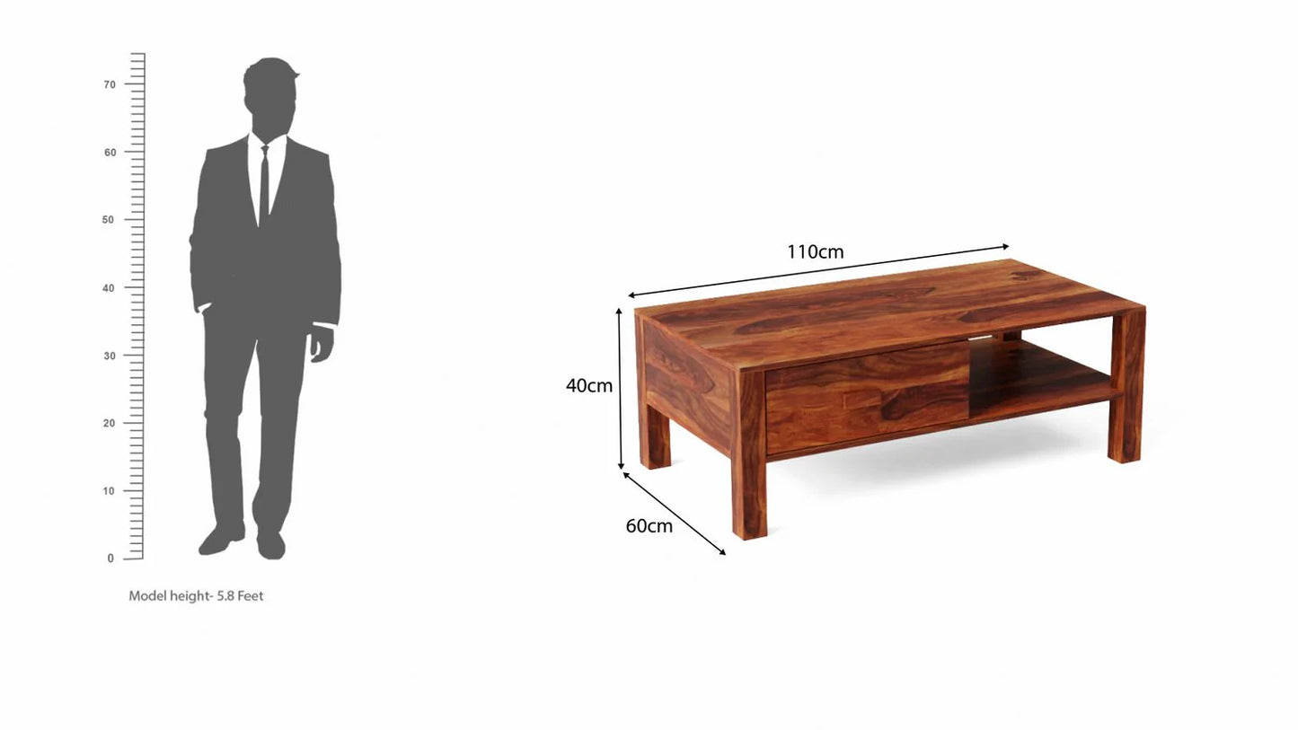Woodwing Solid Sheesham Wood Coffee Table