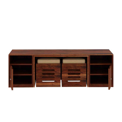 Maria Solid Sheesham Wood TV Unit With Coffee Table by woodshilp