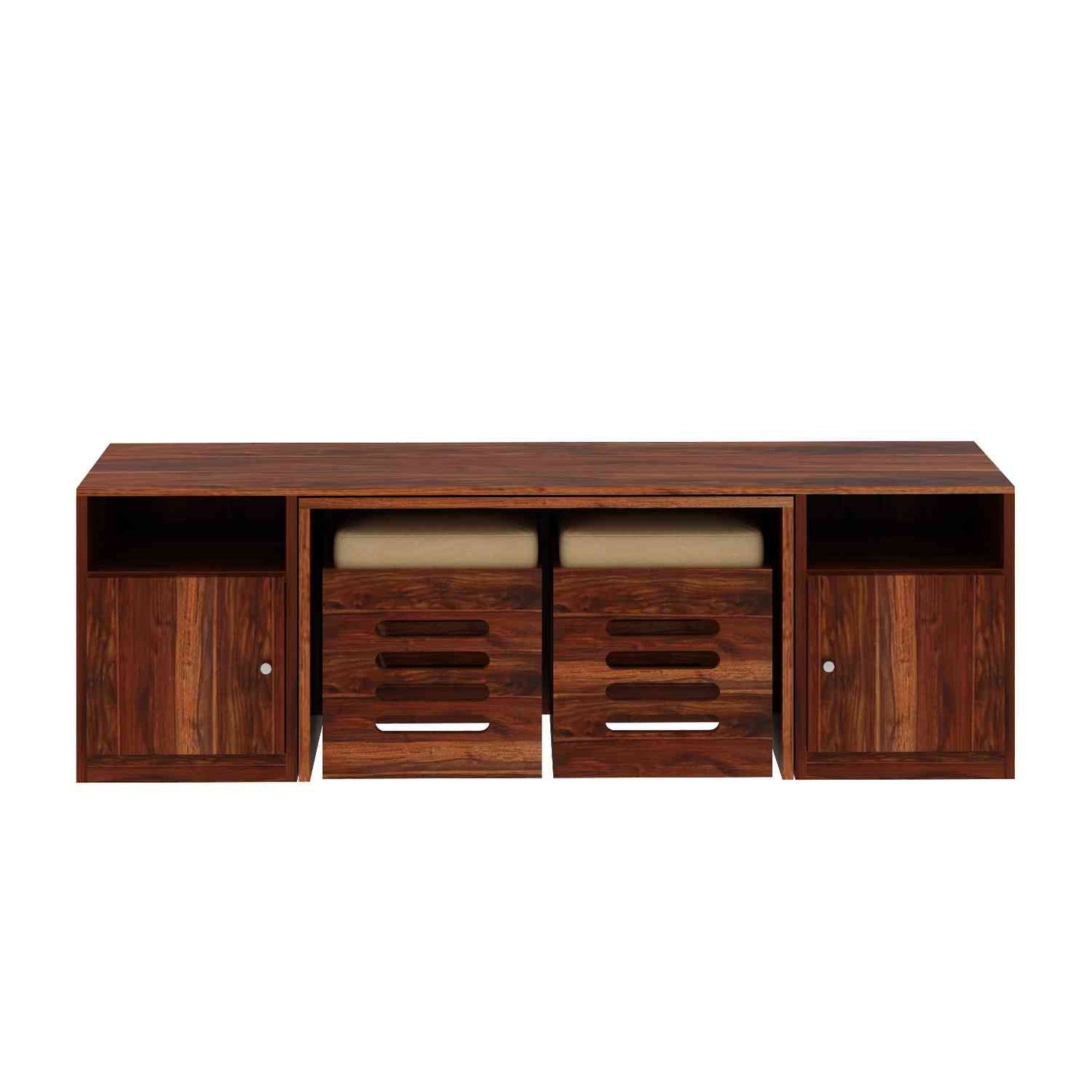 Maria Solid Sheesham Wood TV Unit With Coffee Table by woodshilp